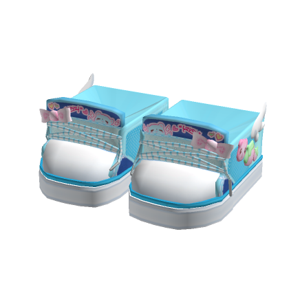 ♡ Cute mezzo baby blue strawberry sneakers