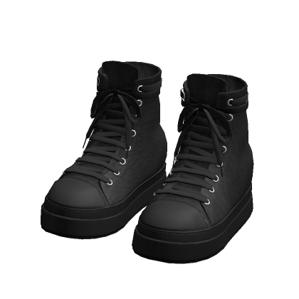 Black High Canvas Sneaker