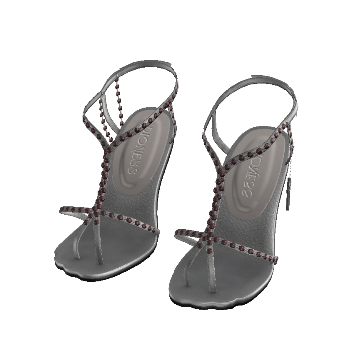 Silver Rosary Heels
