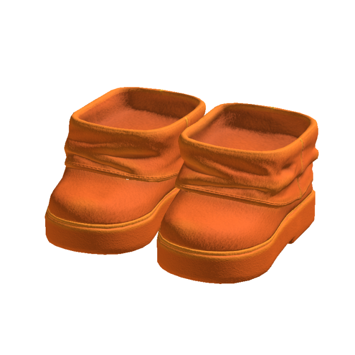 Orange Cozy Fur Boots 1.0