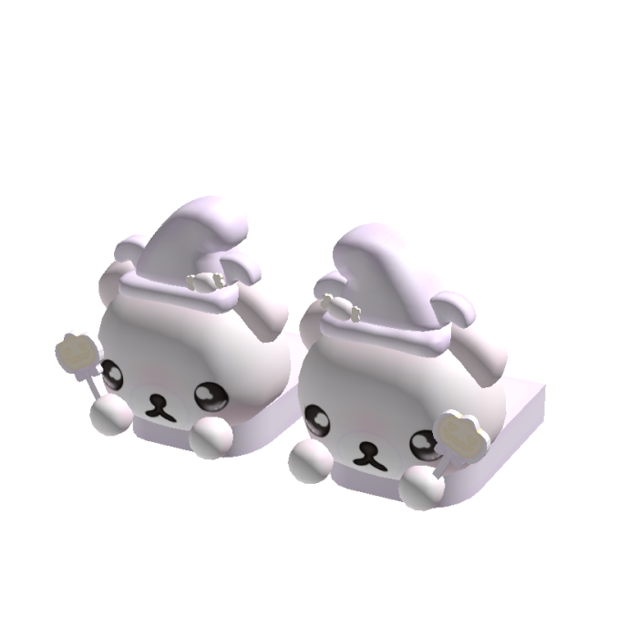 ♡ ꒱ cute 3.0 purple witch slippers pink kuma