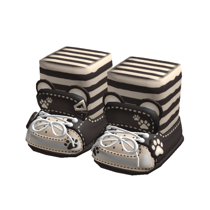 🐻🐾 cute kawaii brown bear shoes w socks