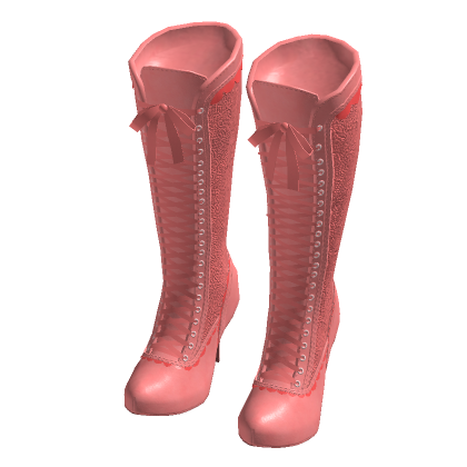 ♾️ Pink victorian rose long boots thumbnail