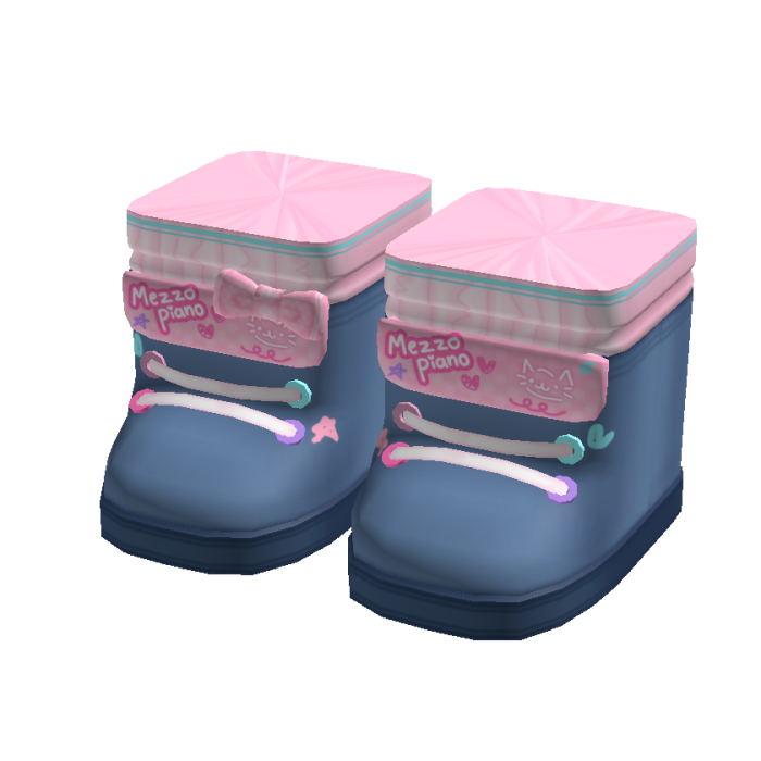 Adorable Kawaii Denim Pink Mezzo Piano Shoes