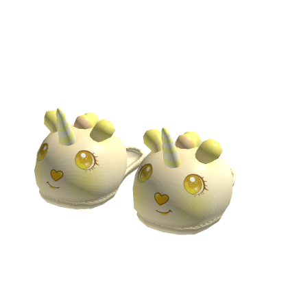 Kawaii Unicorn Slide Slippers Yellow[MAX]
