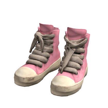 Pink N White Worned out Y2k 2000s Rack Omens 👟
