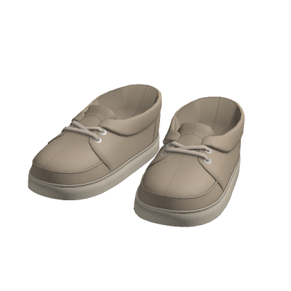 Beige Low Top Skater Shoes