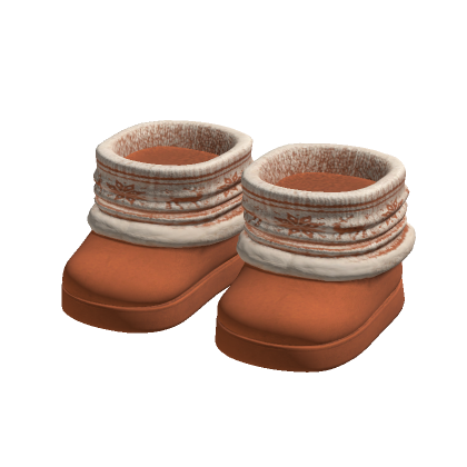 Orange Snow Boots w/ Socks 1.0