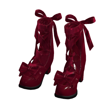 Red Ribbon Lace Bow Heels [PBR] thumbnail