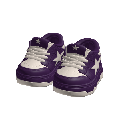 Purple Y2K Chunky Star Sneakers 3.0