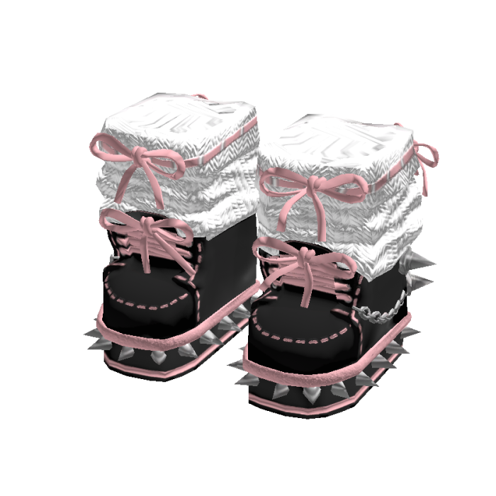 3.0 Black & Pink Preppy Boots & Cozy Leg Warmers