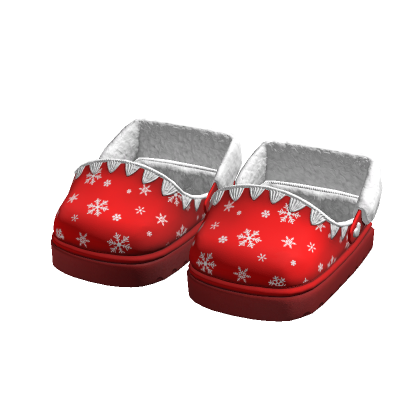 3.0 Christmas Platform Slippers Red Fluffy Boots
