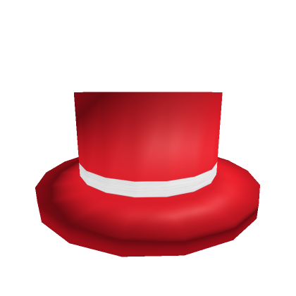 White Banded Red Top Hat - Roblox