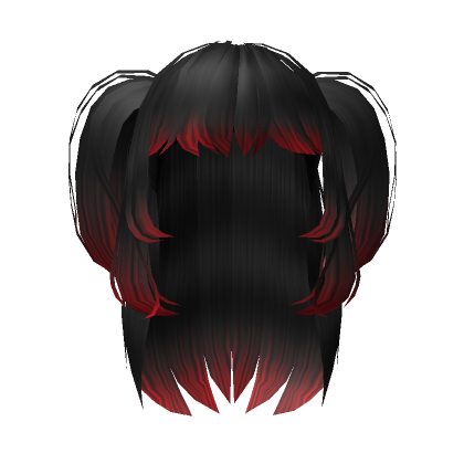 Black hair red tips sale