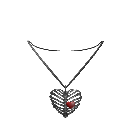 Rib cage cheap heart necklace