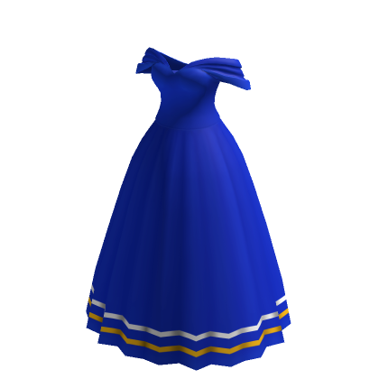 Beautiful Blue Gown with Striped Trim | Roblox Item - Rolimon's