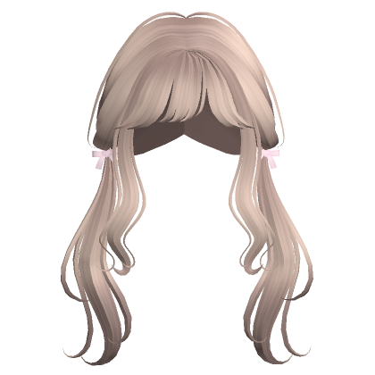 blonde cute fluffy low pigtails with ribbons | Roblox Item - Rolimon's