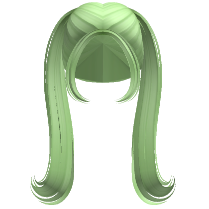 Roblox Item Long Swirly Fairy Pigtails (Light Green)