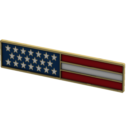 USA Flag Uniform Pin's Code & Price - RblxTrade