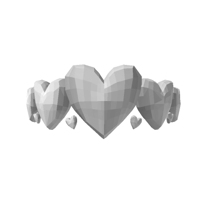 Roblox Item Silver Heart Crown 