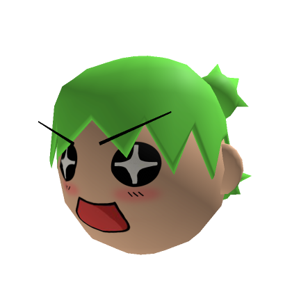 Roblox Item Koiwai Anime Girl Head (Green)