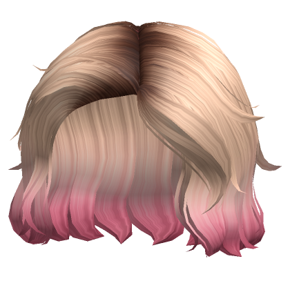 Short Two-Tone Cyber Girl Hair In Blonde To Pink | Roblox Item - Rolimon'S