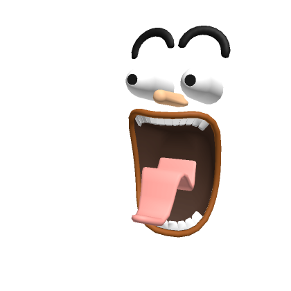 Funny Cartoon Scared Face - Roblox