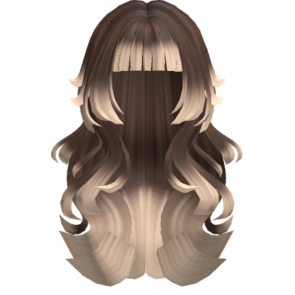 Anime Messy Layered Clipped Hair Brown Ombre