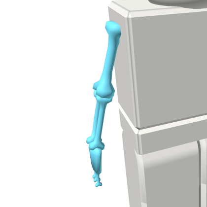 Skelly Recolorable Cyan - Right Arm