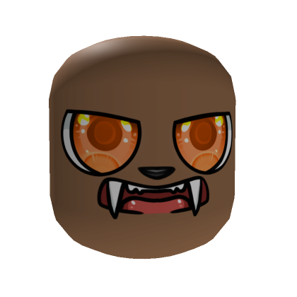 Roblox Item Grr Face Mask || Orange Variant || Brown Tone