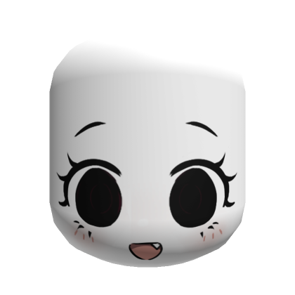 Crazy and Cute! Girl Face (Black) | Roblox Item - Rolimon's