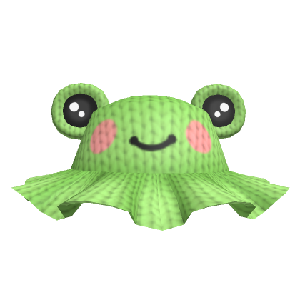 Roblox Item Knitted Cute Frog Hat