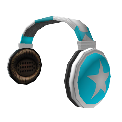 Neon Blue Star Headphones Roblox