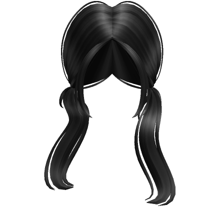 High Pigtail Hair Extension (black)'s Code & Price - RblxTrade