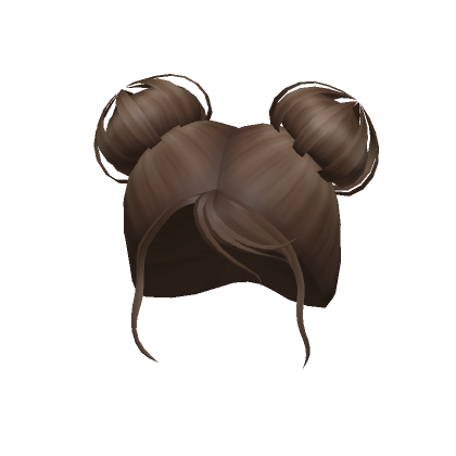 Brown Messy Bun Hair - Roblox