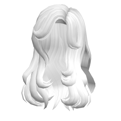 Roblox Item Layered Side Swept Hair in White