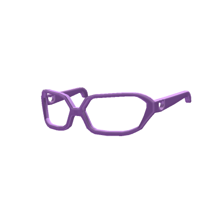 Roblox Item Heart Cutout Glasses in Light Purple
