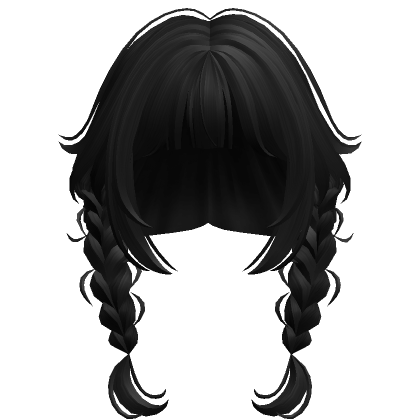 Braided Pigtails In Black, Roblox Wiki