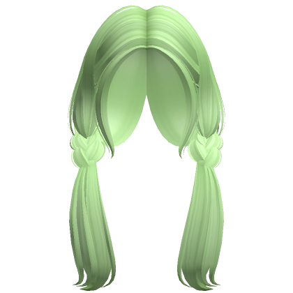 Cute Cottage Core Pigtail Braids (Light Green) | Roblox Item - Rolimon's