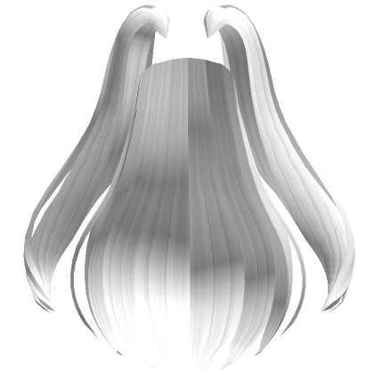 White wavy ponytail extension - Roblox