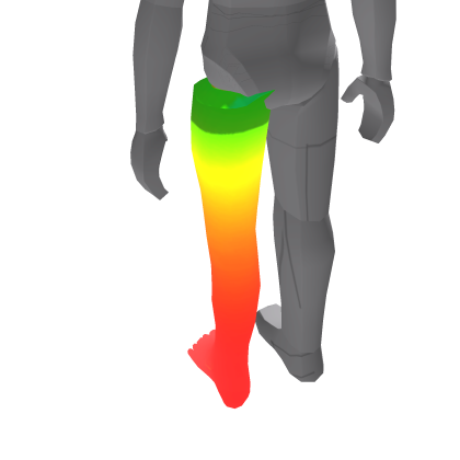 Glowing Rainbow GigaChad - Left Leg