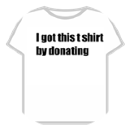 Donation shirt - Roblox