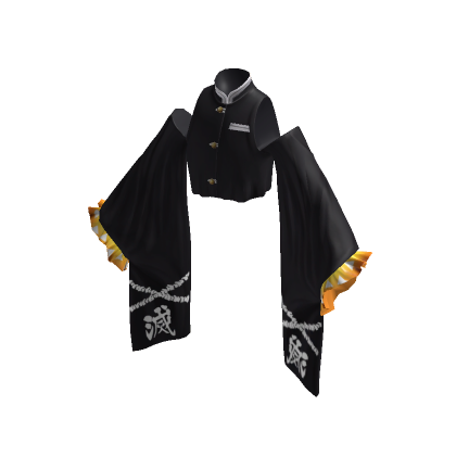 Demon Warrior Top Agatsuma Black & Gold | Roblox Item - Rolimon's