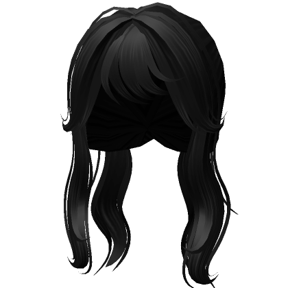 Cutest Long Pigtail Extensions Black's Code & Price - RblxTrade