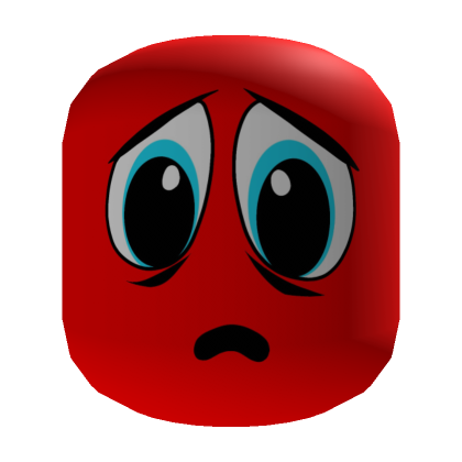 Roblox Item Sad Sorrowful Red Ball Face [Red]