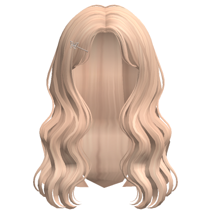 Fluffy Half Up Wavy Hair w Bangs Blonde's Code & Price - RblxTrade