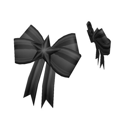Roblox Item Vibrant Black Holiday Bows