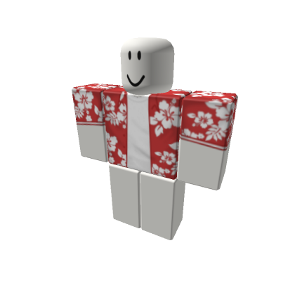 Summer Hawaiian Shirt ((Red)) Roblox