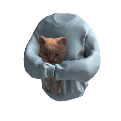 Mr Fresh Cat Hugging Sweater Blue 