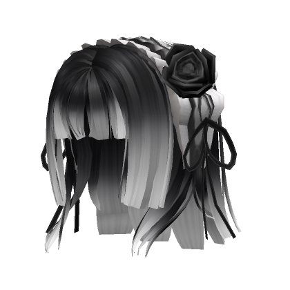 Gothic Lace Bonnet Hair - Black - Roblox